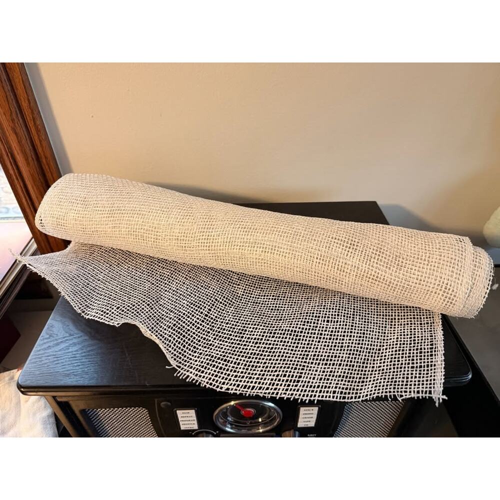 Poly Burlap Mesh - White